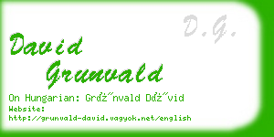 david grunvald business card